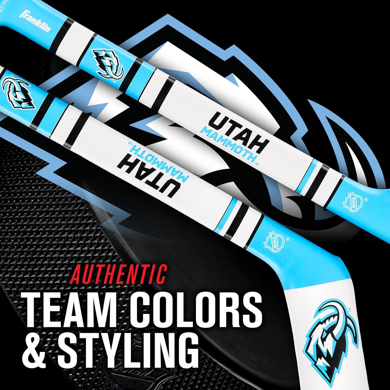 image:imageFranklin Sports NHL Team Mini Soft Hockey Stick Set NHL Team Soft Foam Mini Hockey Stick and Ball Great Toy for KidsUtah Mammoth