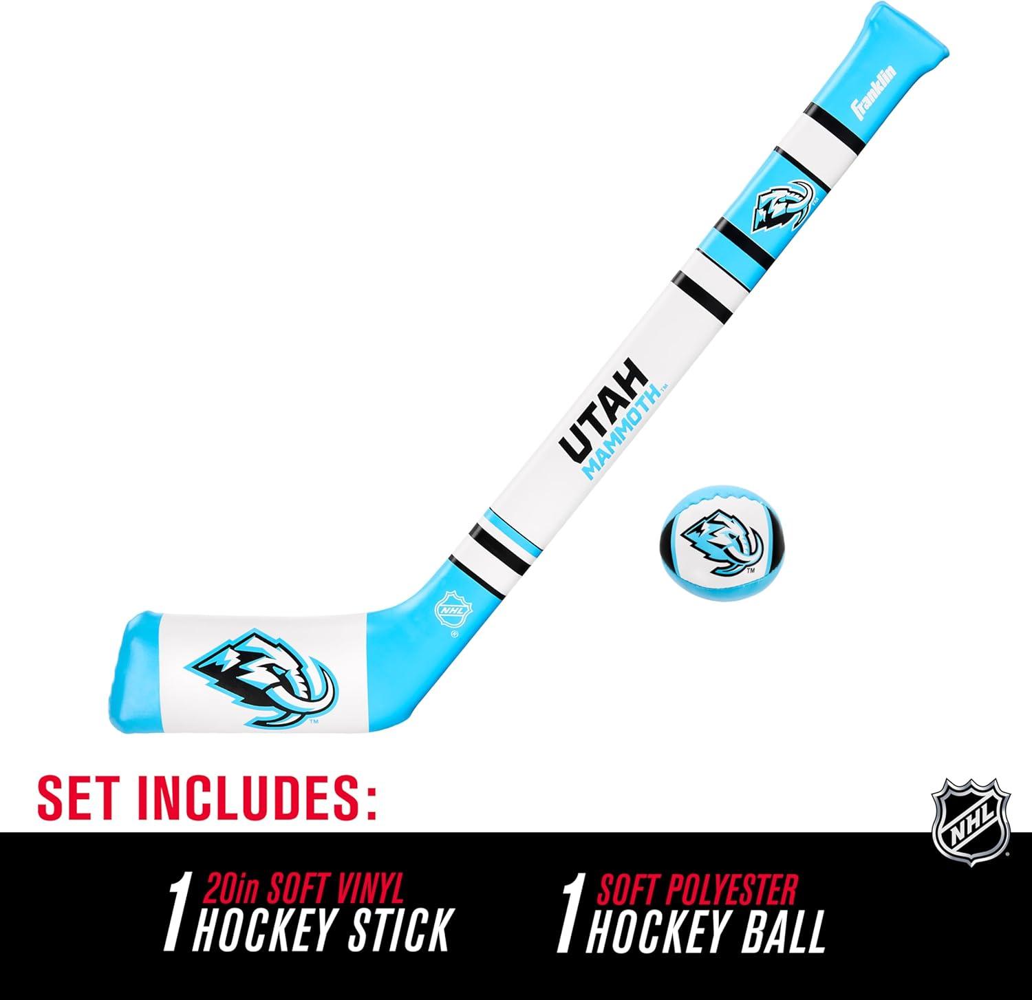 image:imageFranklin Sports NHL Team Mini Soft Hockey Stick Set NHL Team Soft Foam Mini Hockey Stick and Ball Great Toy for KidsUtah Mammoth