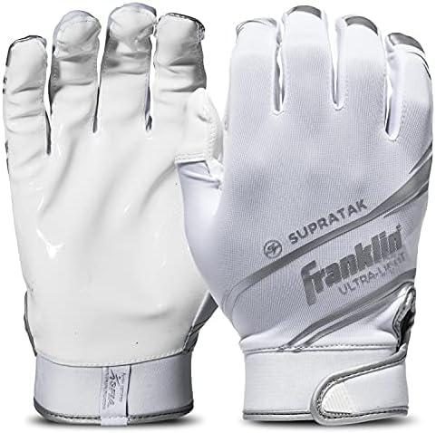 image:imageFranklin Sports Supratak Football Receiver Gloves BlackGold Youth SmallWhiteChrome