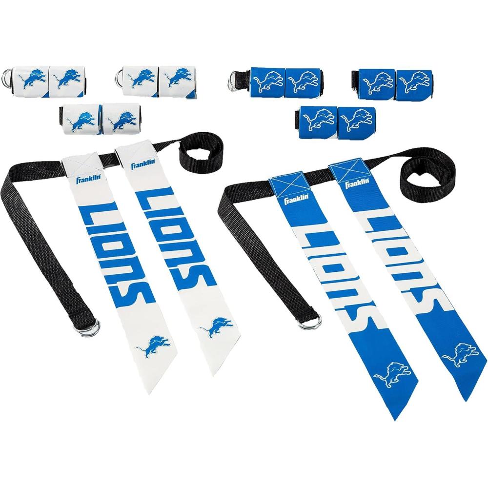 image:imageFranklin Sports NFL Team Flag Football Sets Belts Flags Kids Adults Fits Up to 36 Waist NFL LicensedDetroit Lions