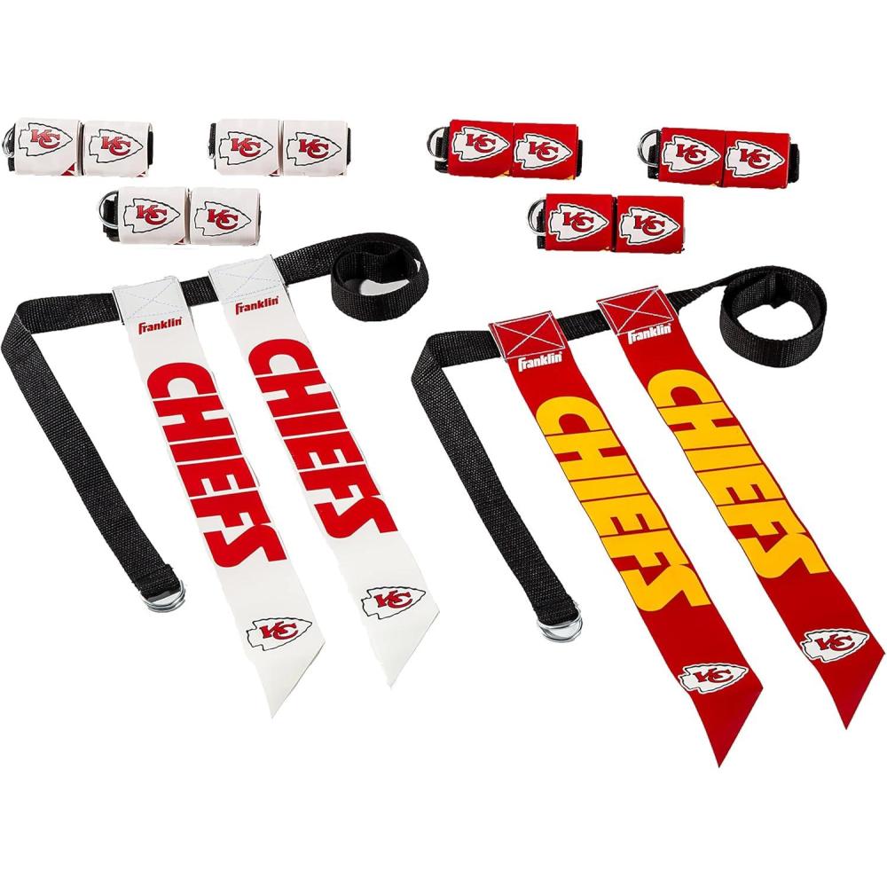 image:imageFranklin Sports NFL Team Flag Football Sets Belts Flags Kids Adults Fits Up to 36 Waist NFL LicensedKansas City Chiefs