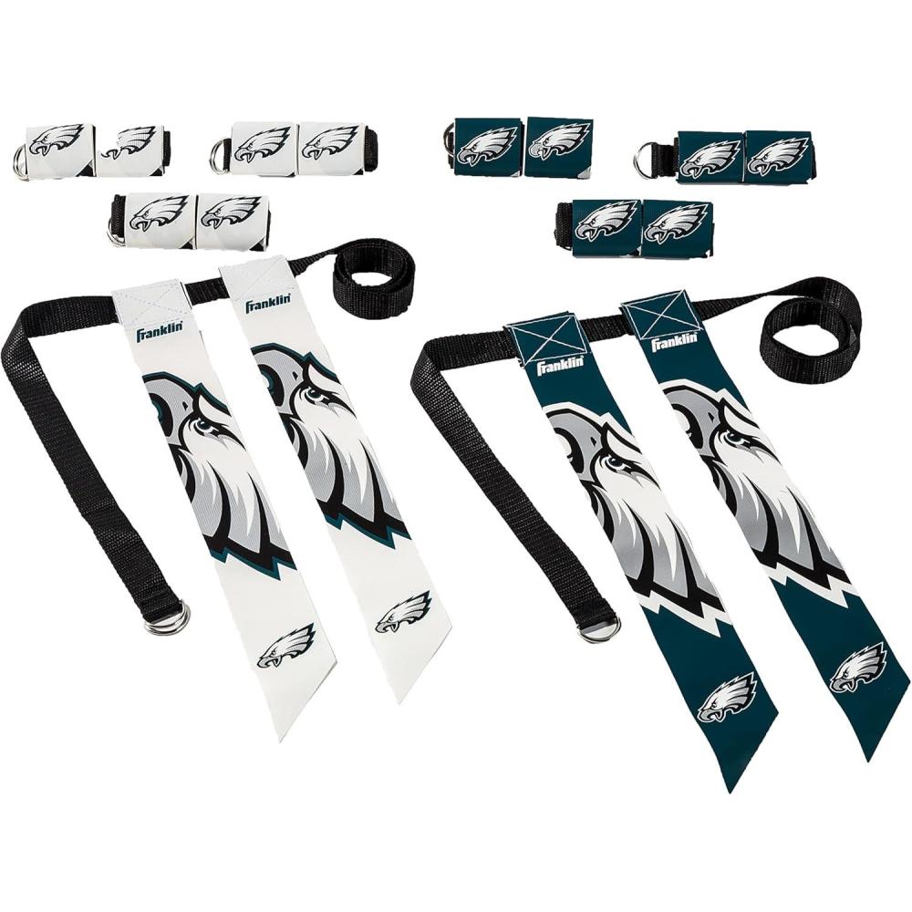 image:imageFranklin Sports NFL Team Flag Football Sets Belts Flags Kids Adults Fits Up to 36 Waist NFL LicensedPhiladelphia Eagles