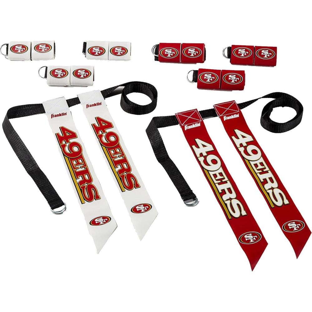 image:imageFranklin Sports NFL Team Flag Football Sets Belts Flags Kids Adults Fits Up to 36 Waist NFL LicensedSan Francisco 49ers