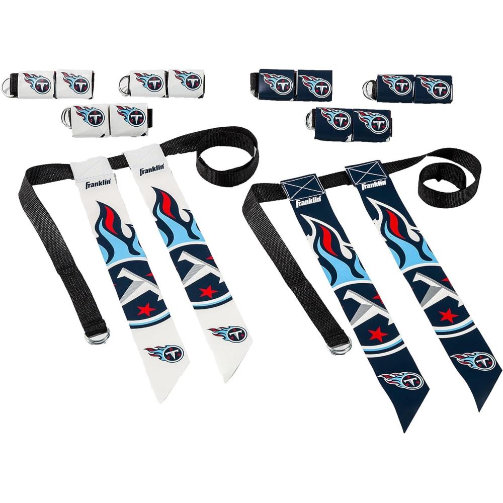image:imageFranklin Sports NFL Team Flag Football Sets  Belts  Flags  Kids  Adults  Fits Up to 36 Waist  NFL LicensedTennessee Titans