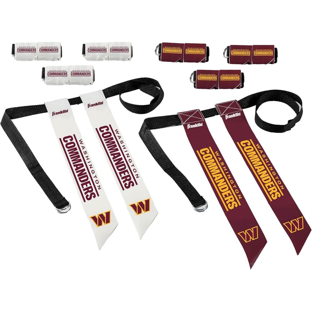 image:imageFranklin Sports NFL Team Flag Football Sets Belts Flags Kids Adults Fits Up to 36 Waist NFL LicensedWashington Commanders