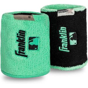Franklin Sports MLB Wristbands – Xvent – Baseball + Softball – 4 inches – Breathable + Durable(Mint & Black)