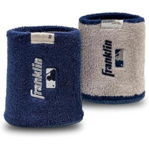 Franklin Sports MLB Wristbands – Xvent – Baseball + Softball – 4 inches – Breathable + Durable(Navy & Gray)