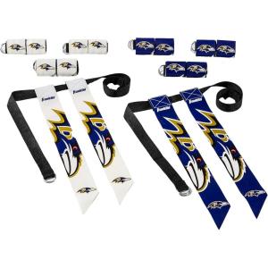 Franklin Sports NFL Team Flag Football Sets – Belts + Flags – Kids + Adults – Fits Up to 36″ Waist – NFL Licensed(Baltimore Ravens)