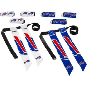 Franklin Sports NFL Team Flag Football Sets – Belts + Flags – Kids + Adults – Fits Up to 36″ Waist – NFL Licensed(Buffalo Bills)