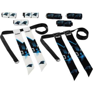 Franklin Sports NFL Team Flag Football Sets – Belts + Flags – Kids + Adults – Fits Up to 36″ Waist – NFL Licensed(Carolina Panthers)