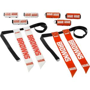 Franklin Sports NFL Team Flag Football Sets – Belts + Flags – Kids + Adults – Fits Up to 36″ Waist – NFL Licensed(Cleveland Browns)