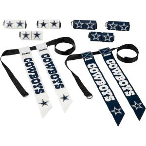 Franklin Sports NFL Team Flag Football Sets – Belts + Flags – Kids + Adults – Fits Up to 36″ Waist – NFL Licensed(Dallas Cowboys)