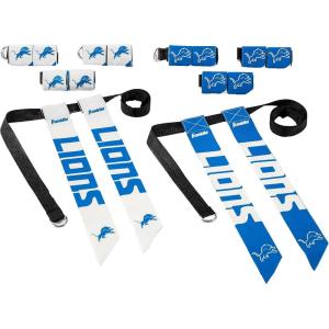 Franklin Sports NFL Team Flag Football Sets – Belts + Flags – Kids + Adults – Fits Up to 36″ Waist – NFL Licensed(Detroit Lions)