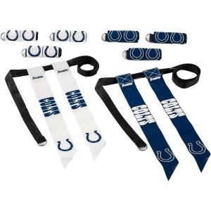 Franklin Sports NFL Team Flag Football Sets – Belts + Flags – Kids + Adults – Fits Up to 36″ Waist – NFL Licensed(Indianapolis Colts)