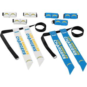 Franklin Sports NFL Team Flag Football Sets – Belts + Flags – Kids + Adults – Fits Up to 36″ Waist – NFL Licensed(Los Angeles Chargers)