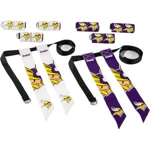 Franklin Sports NFL Team Flag Football Sets – Belts + Flags – Kids + Adults – Fits Up to 36″ Waist – NFL Licensed(Minnesota Vikings)