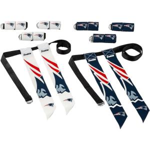 Franklin Sports NFL Team Flag Football Sets – Belts + Flags – Kids + Adults – Fits Up to 36″ Waist – NFL Licensed(New England Patriots)