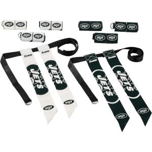 Franklin Sports NFL Team Flag Football Sets – Belts + Flags – Kids + Adults – Fits Up to 36″ Waist – NFL Licensed(New York Jets 2)