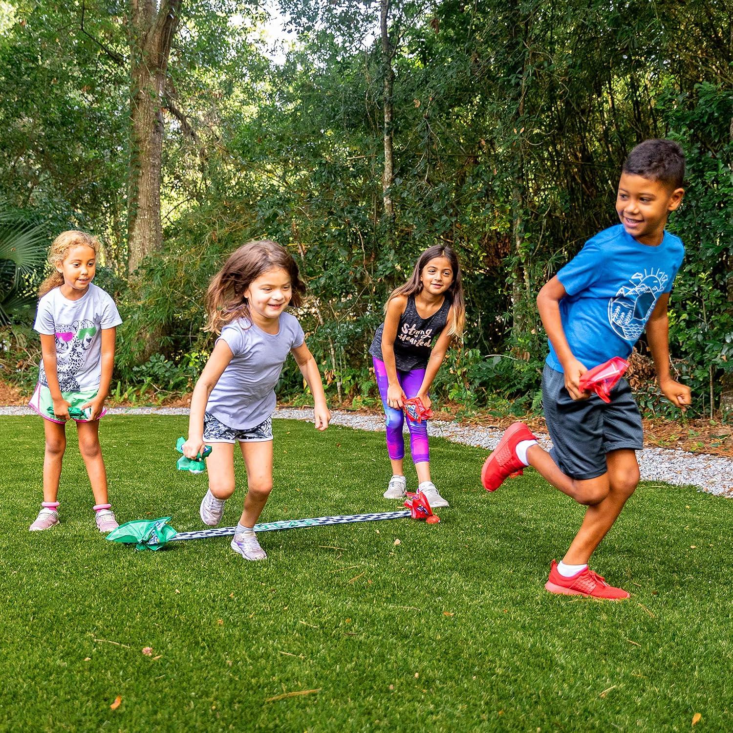 image:imageFranklin Field Day Deluxe Tic Tac Toe Racing for Kids and Adults Perfect for Backyard Play Includes 9 Play Space Hoops 6 Tic Tac Toe Weighted Flags and 1 Starting Line