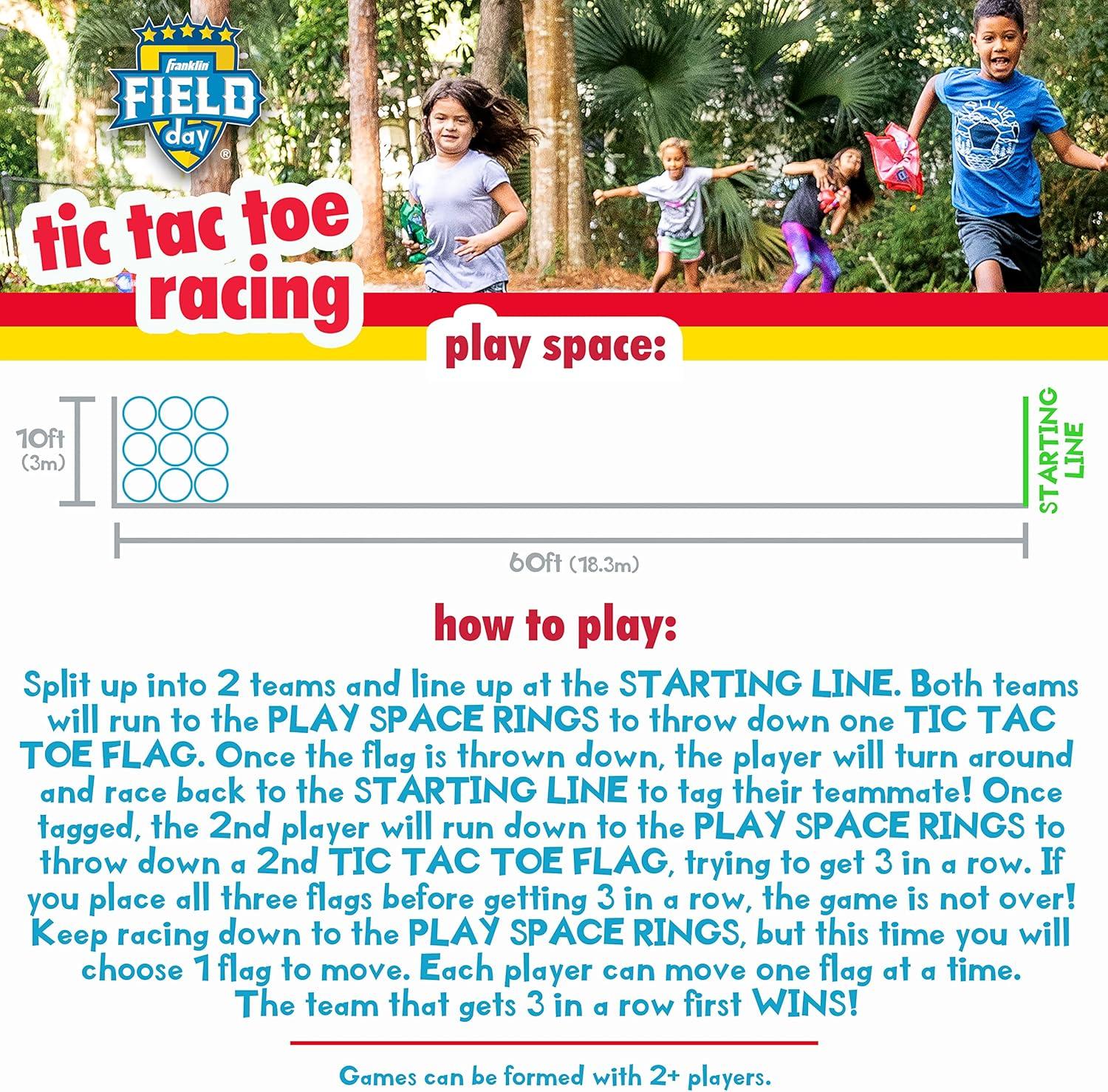 image:imageFranklin Field Day Deluxe Tic Tac Toe Racing for Kids and Adults Perfect for Backyard Play Includes 9 Play Space Hoops 6 Tic Tac Toe Weighted Flags and 1 Starting Line