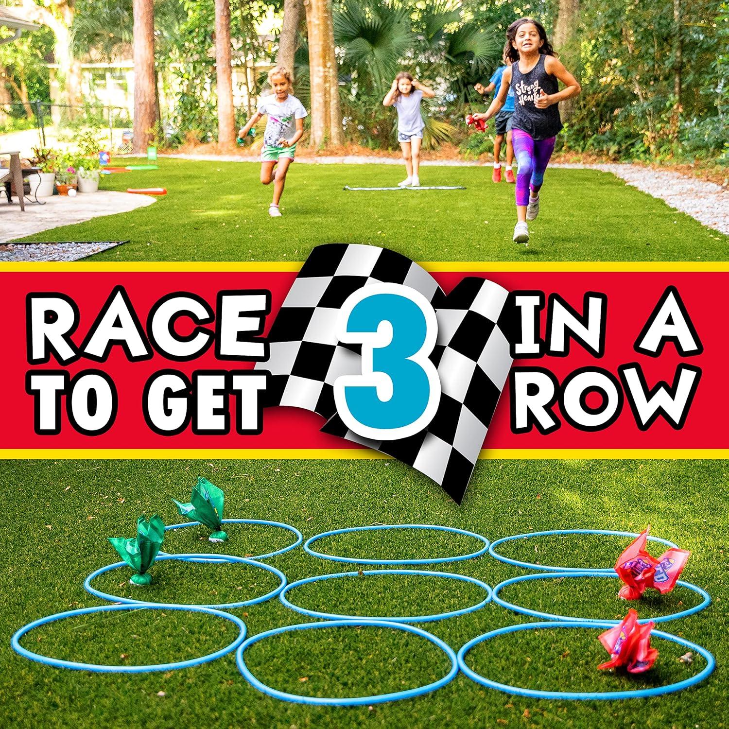 image:imageFranklin Field Day Deluxe Tic Tac Toe Racing for Kids and Adults Perfect for Backyard Play Includes 9 Play Space Hoops 6 Tic Tac Toe Weighted Flags and 1 Starting Line