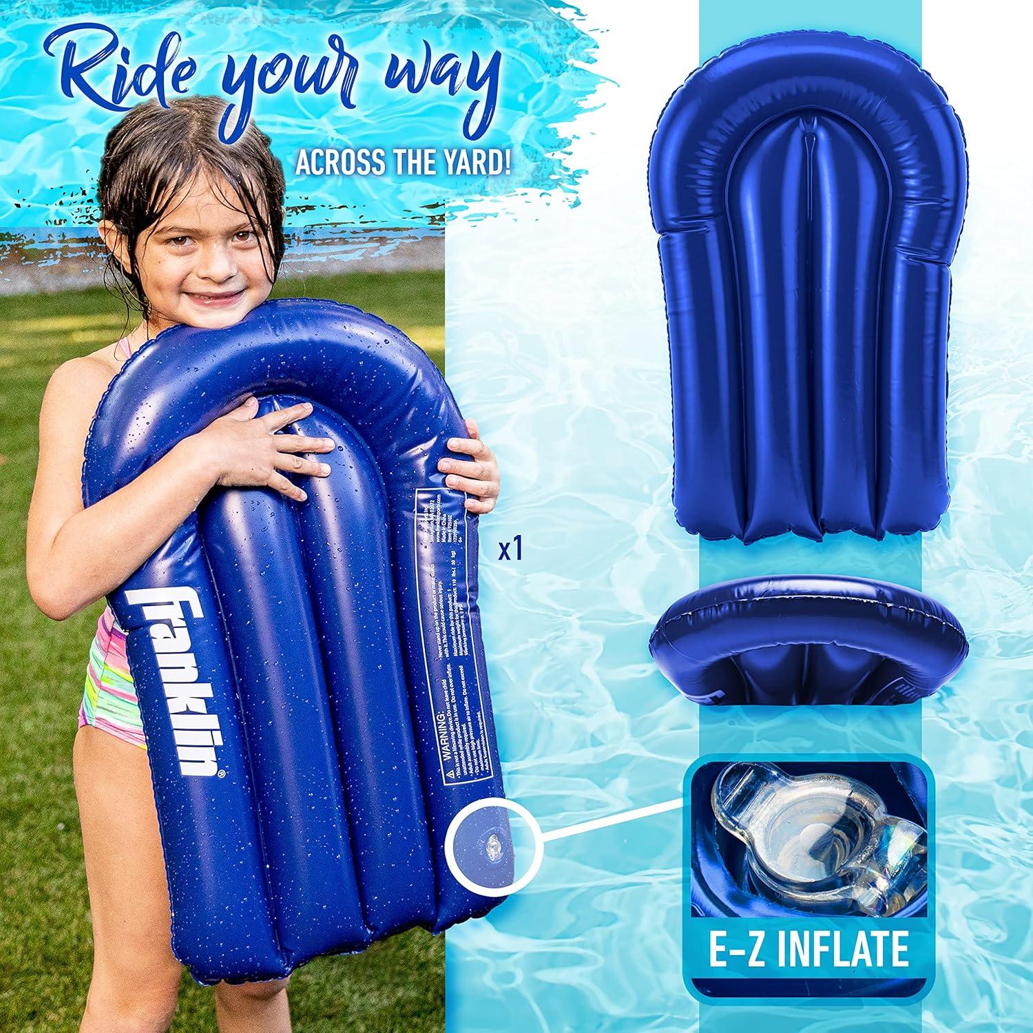 image:imageFranklin Sports Aqua Ride Kids Backyard Waterslide Aqua Ride 25 Foot Lawn Water Sliding Mat 1 Inflatable Surf Board Outdoor Kids Water Toy