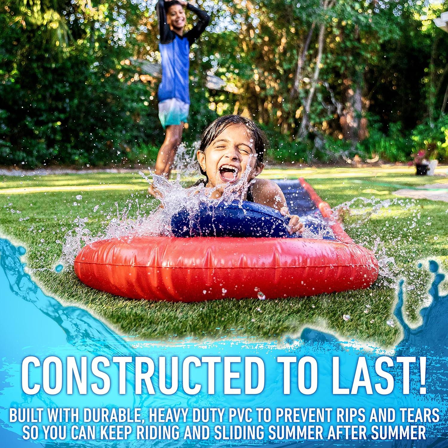 image:imageFranklin Sports Aqua Ride Kids Backyard Waterslide Aqua Ride 25 Foot Lawn Water Sliding Mat 1 Inflatable Surf Board Outdoor Kids Water Toy