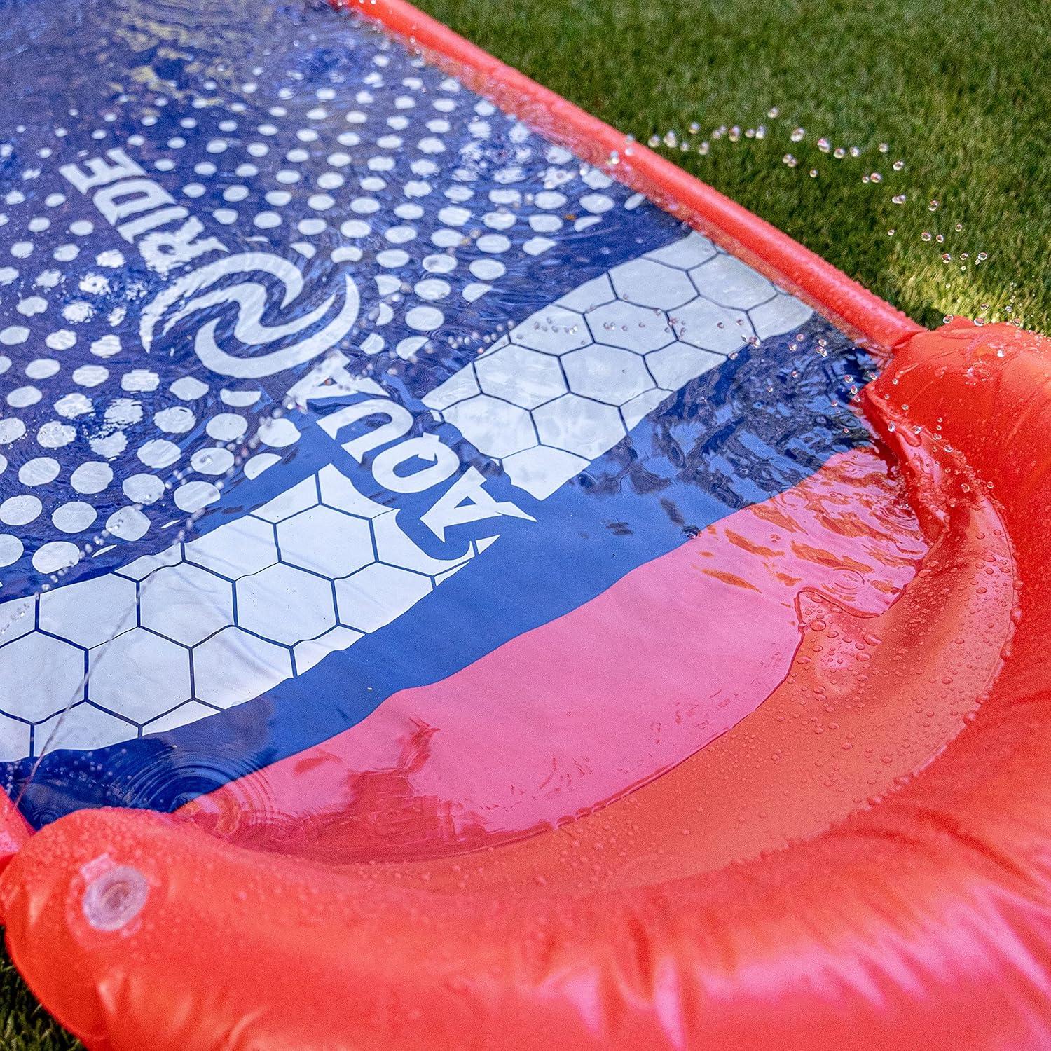 image:imageFranklin Sports Aqua Ride Kids Backyard Waterslide Aqua Ride 25 Foot Lawn Water Sliding Mat 1 Inflatable Surf Board Outdoor Kids Water Toy