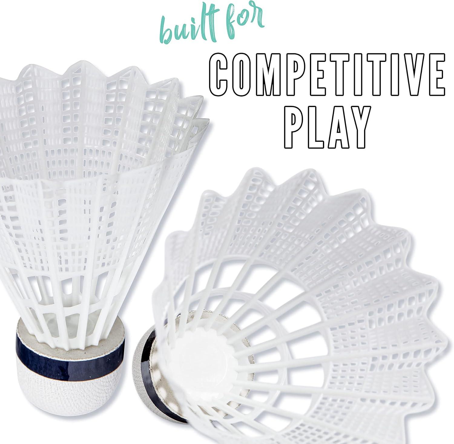 image:imageFranklin Sports Badminton Shuttlecock Set Sets of 3 6 12 Badminton Birdies Backyard Outdoor Badminton Shuttlecocks Plastic Replacement Birdies for Badminton Sets 3 6 12 Packs12 Pack