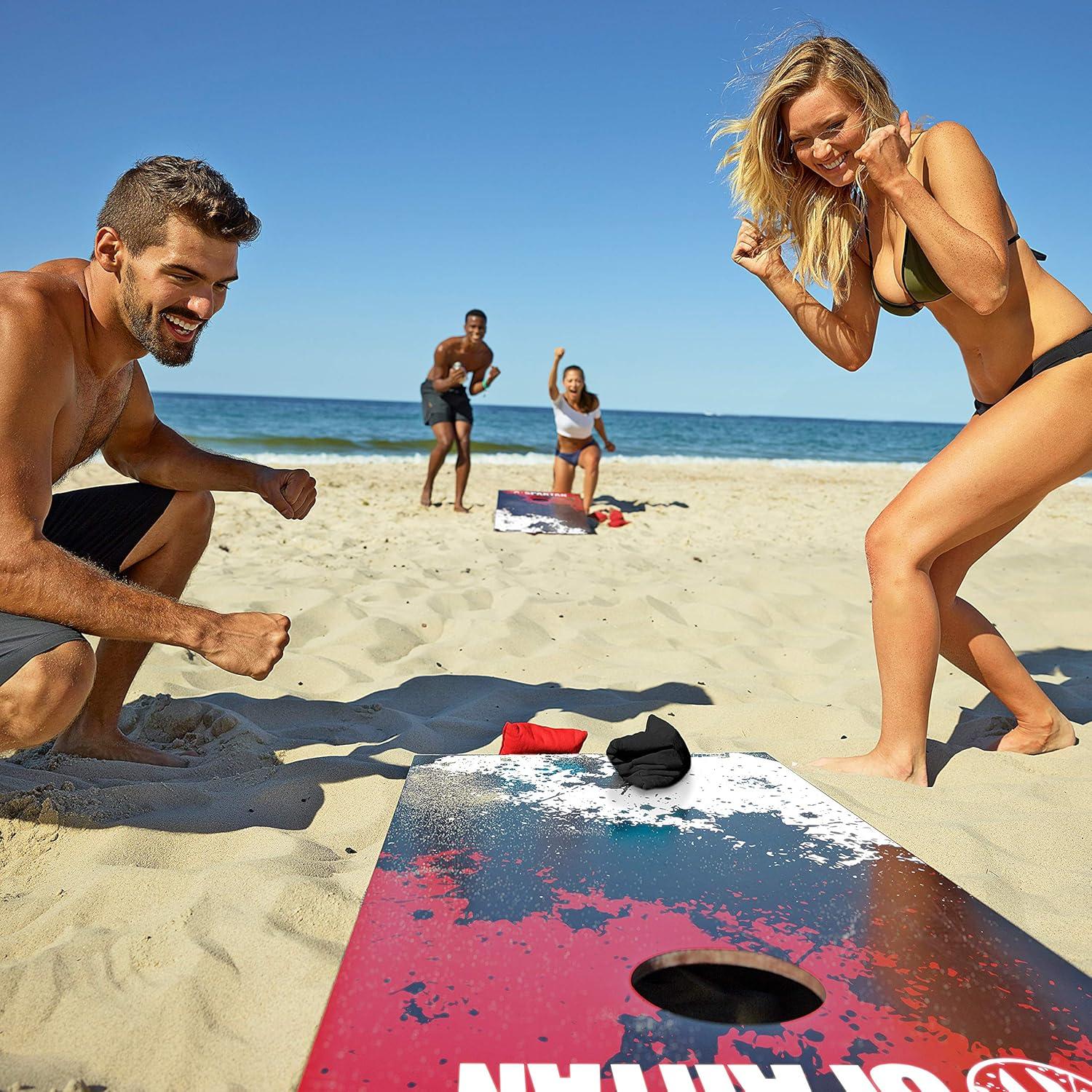 image:imageFranklin Sports Spartan Cornhole Set Includes 2 36Inch x 24Inch Targets 8 Regulation Bean Bags and Carry Bag