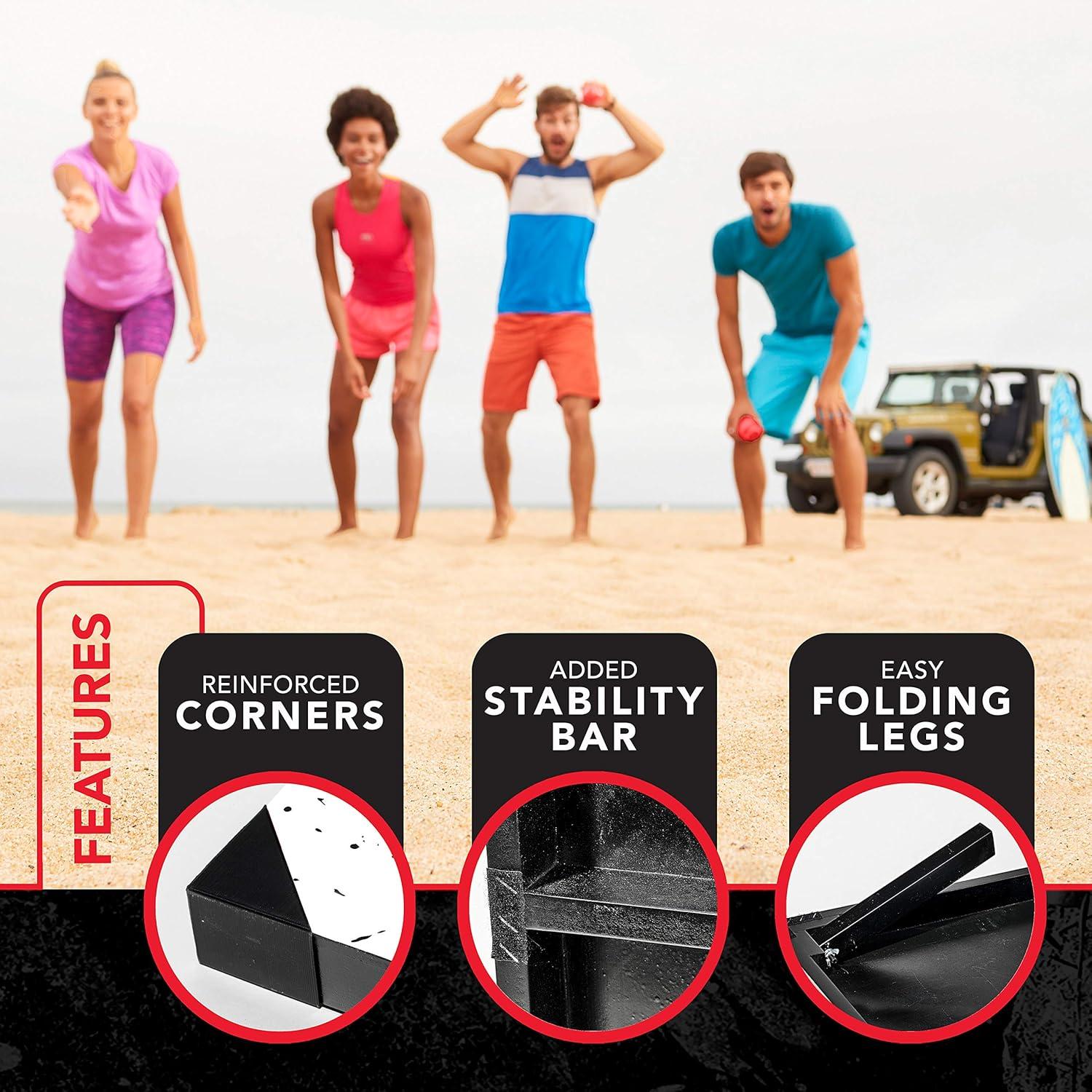 image:imageFranklin Sports Spartan Cornhole Set Includes 2 36Inch x 24Inch Targets 8 Regulation Bean Bags and Carry Bag