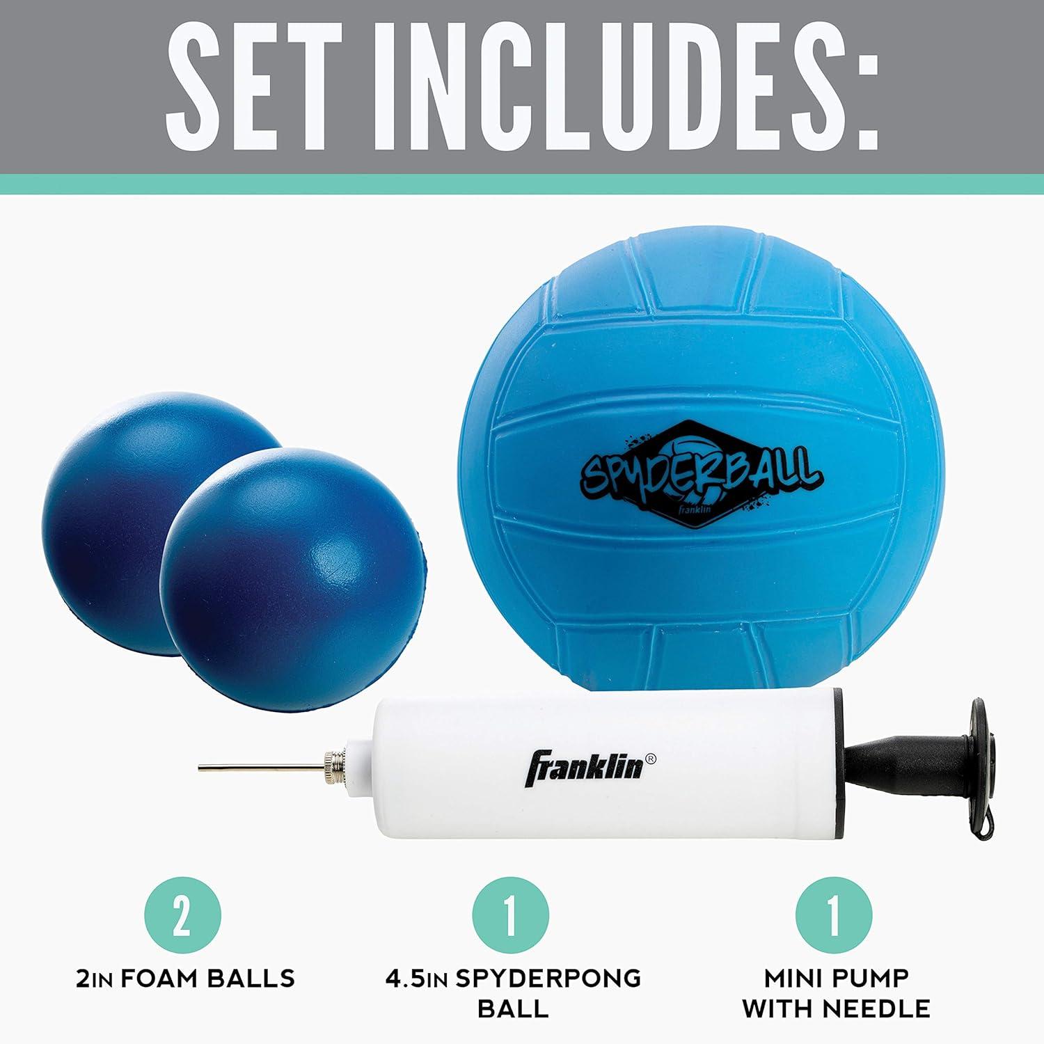 image:imageFranklin Sports Spyder Pong Tennis Table Tennis Volleyball 4 Square Includes Net Table Paddles BallReplacement Balls