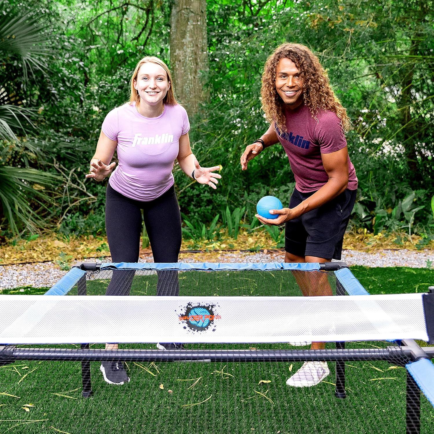 image:imageFranklin Sports Spyder Pong Tennis Table Tennis Volleyball 4 Square Includes Net Table Paddles BallSpyder Pong Set