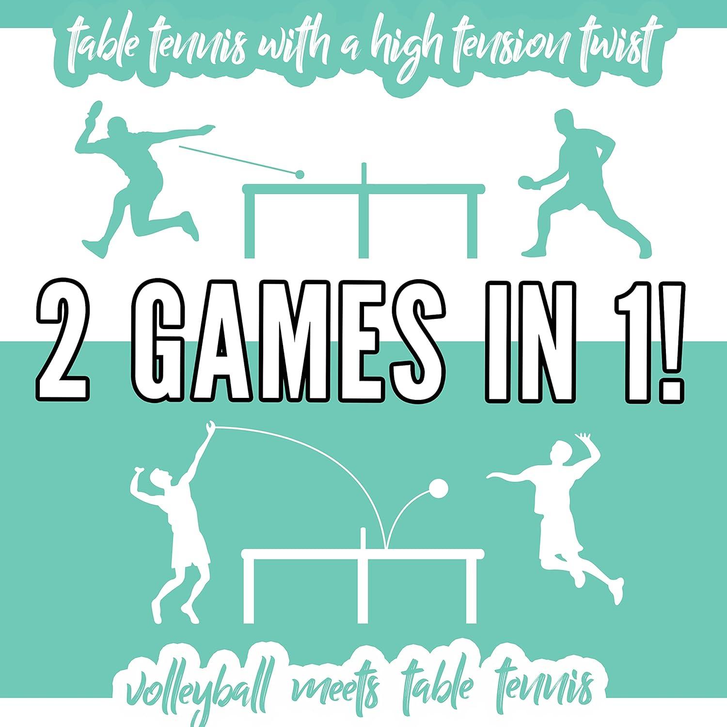 image:imageFranklin Sports Spyder Pong Tennis Table Tennis Volleyball 4 Square Includes Net Table Paddles BallSpyder Pong Set
