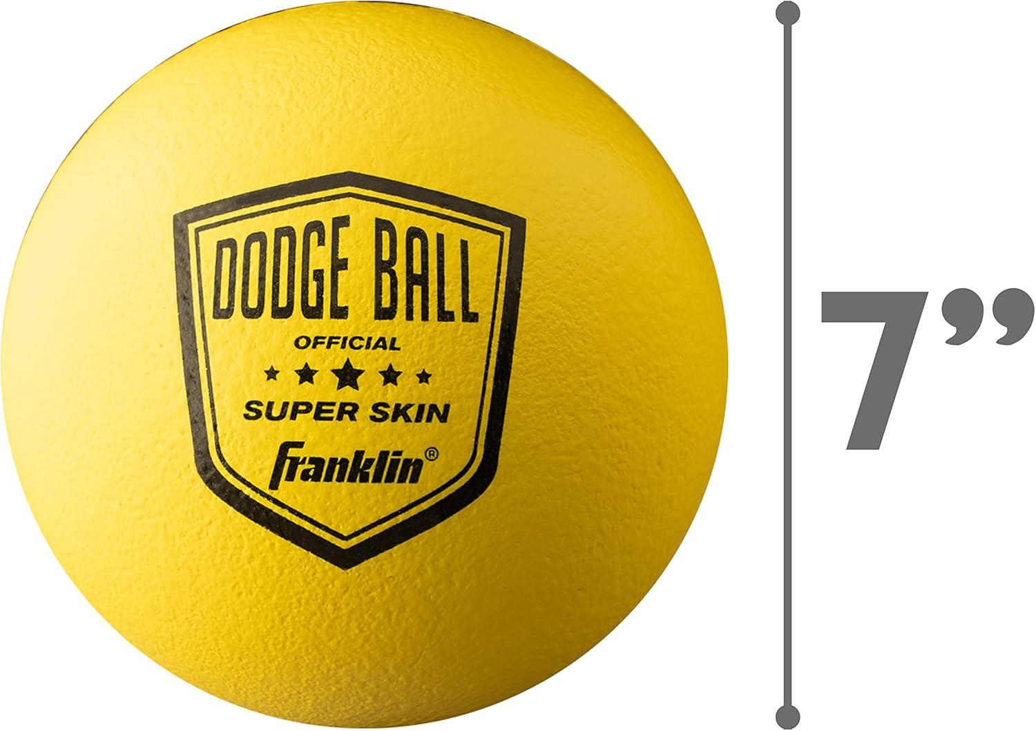 image:imageFranklin Sports Super Skin 6Pack of Dodgeball Balls 7Inch EasyGrip Foam Balls for Playground and Gymnasium Games