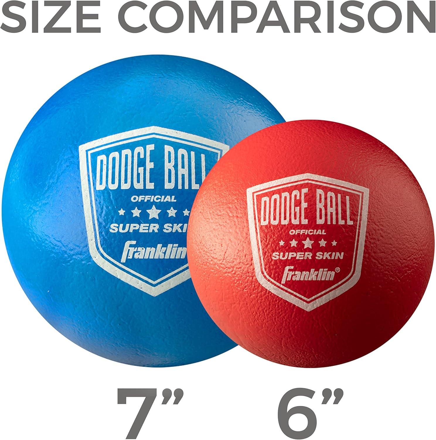 image:imageFranklin Sports Super Skin 6Pack of Dodgeball Balls 7Inch EasyGrip Foam Balls for Playground and Gymnasium Games