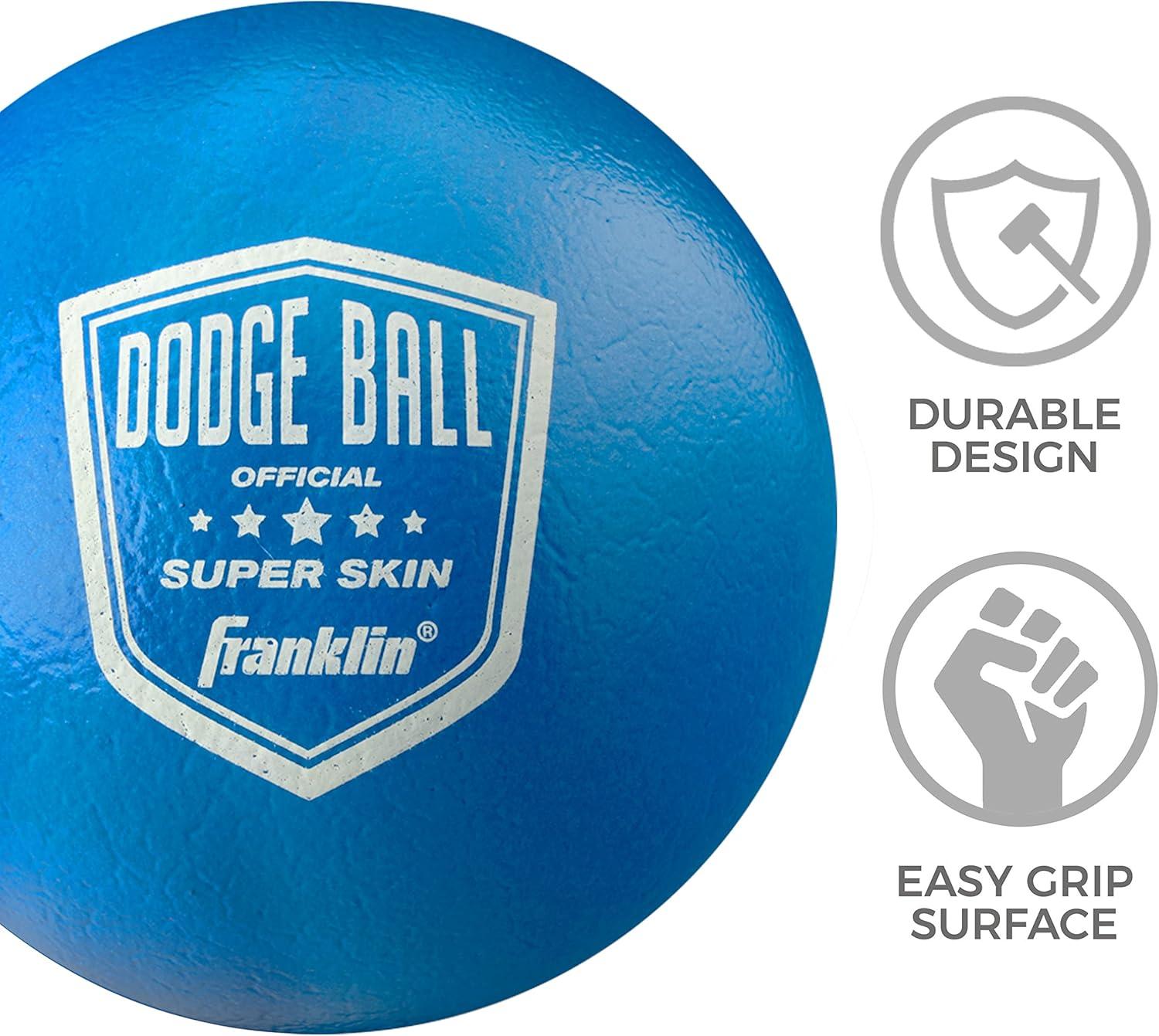 image:imageFranklin Sports Super Skin 6Pack of Dodgeball Balls 7Inch EasyGrip Foam Balls for Playground and Gymnasium Games