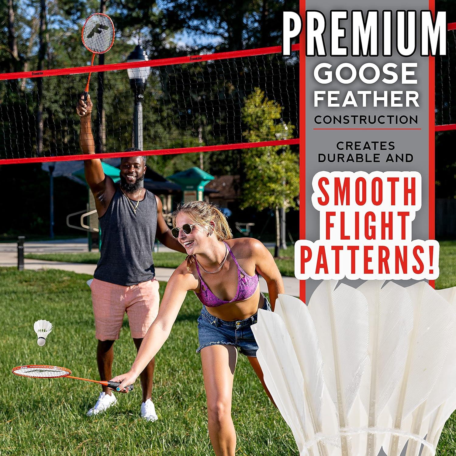image:imageFranklin Sports Volleyball Badminton Combo Sets Backyard Beach Outdoor Volleyball Badminton Net Set Portable Badminton Volleyball Net with Poles Volleyball Rackets Birdies IncludedElite