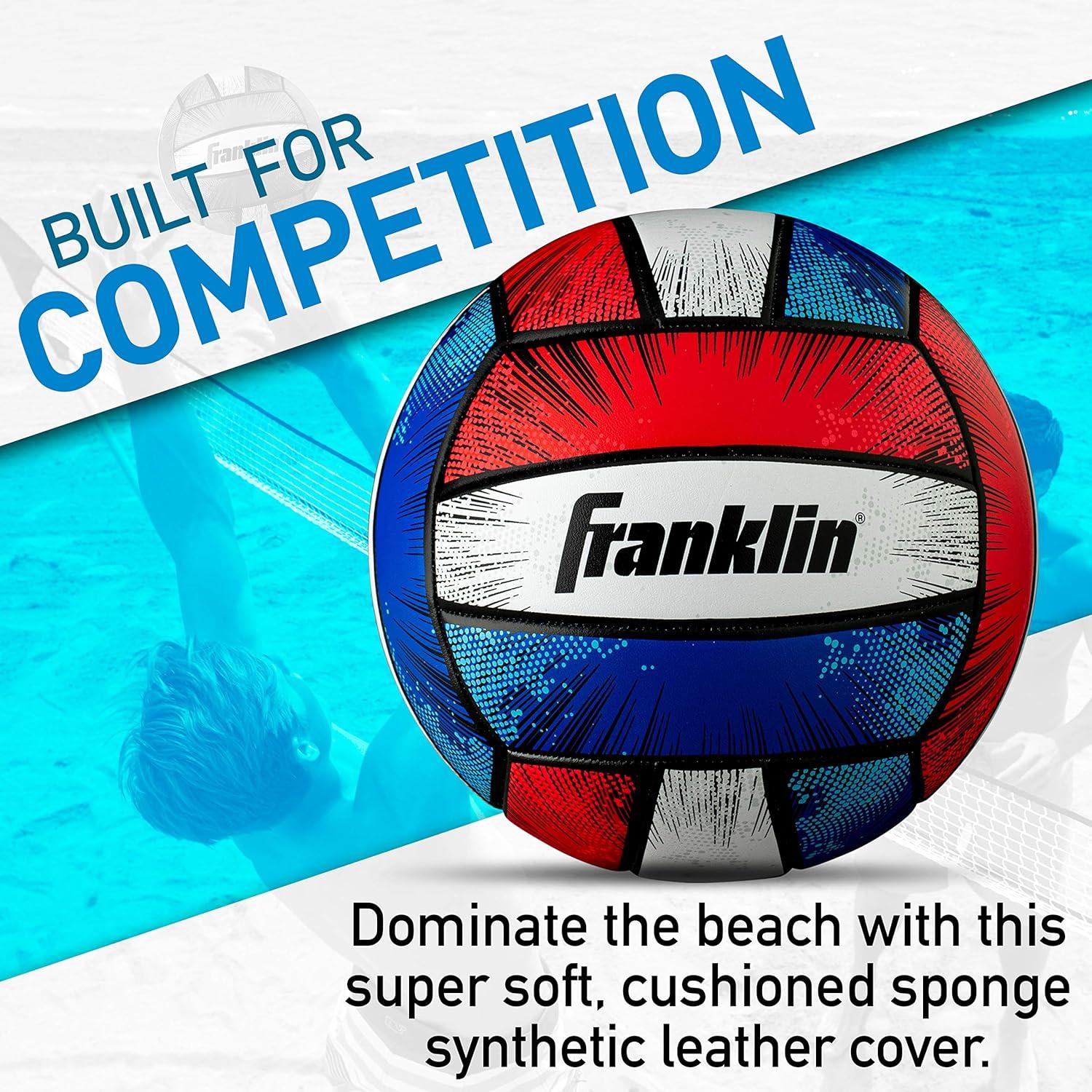 image:imageFranklin Sports Volleyball Outdoor Beach Volleyball Cushioned Ball Set Great for Backyard and BeachBlast