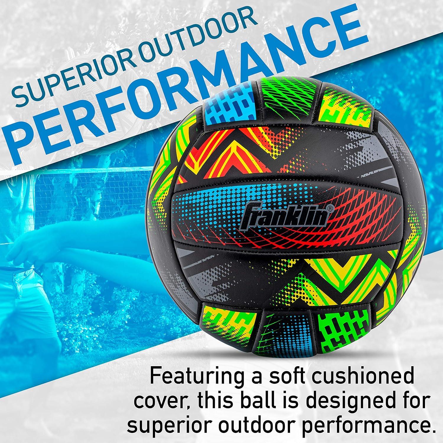 image:imageFranklin Sports Volleyball Outdoor Beach Volleyball Cushioned Ball Set Great for Backyard and BeachMystic