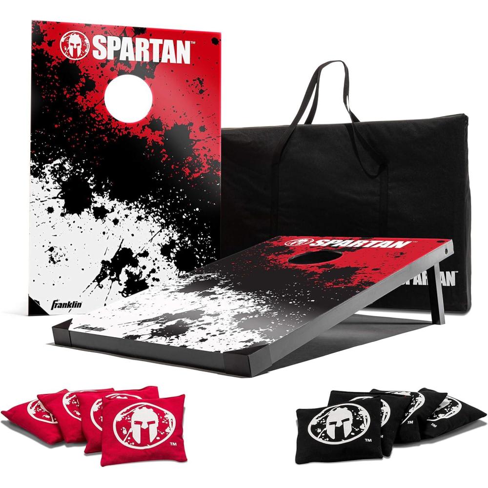 image:imageFranklin Sports Spartan Cornhole Set Includes 2 36Inch x 24Inch Targets 8 Regulation Bean Bags and Carry Bag