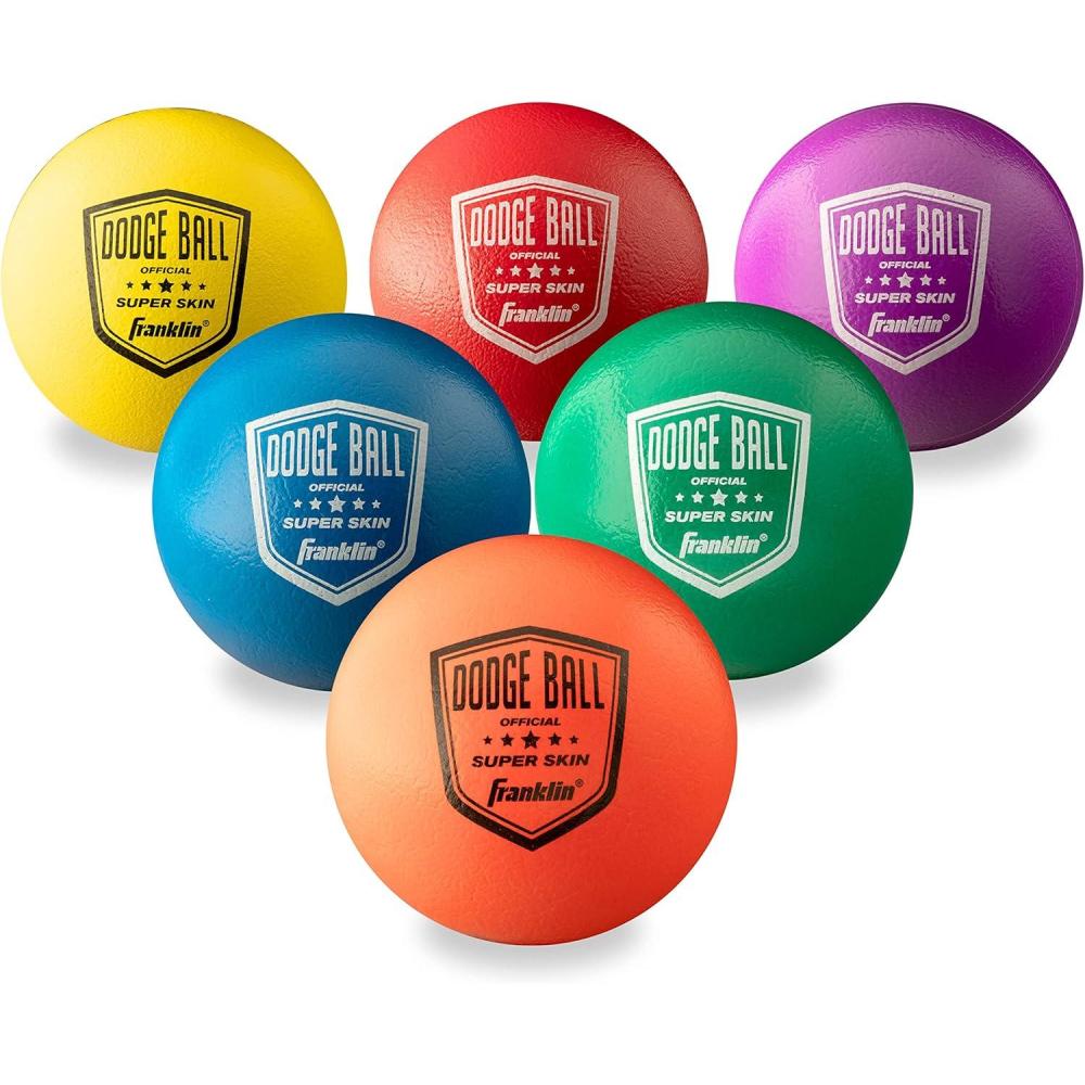 image:imageFranklin Sports Super Skin 6Pack of Dodgeball Balls 7Inch EasyGrip Foam Balls for Playground and Gymnasium Games