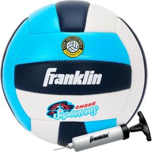 Franklin Sports PVF Team Volleyballs – Official Size + Regulation Weight Volleyballs for Indoor + Outdoor Use – Youth + Adult Ball for Recreational Play – Official PVF Team Logos + Colors(Omaha Supernovas)