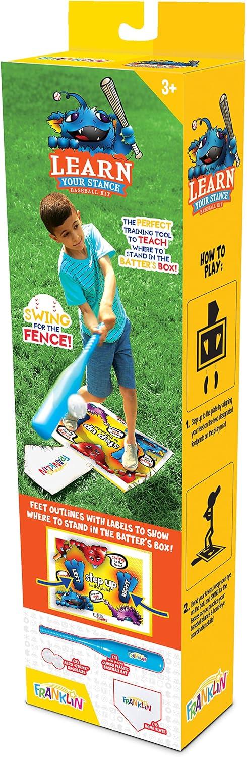 image:imageFranklin Learn Your Stance Baseball Set Perfect for Toddlers and Kids Includes Bat and Balls Improve Batting Skills Outdoor Sports Baseball