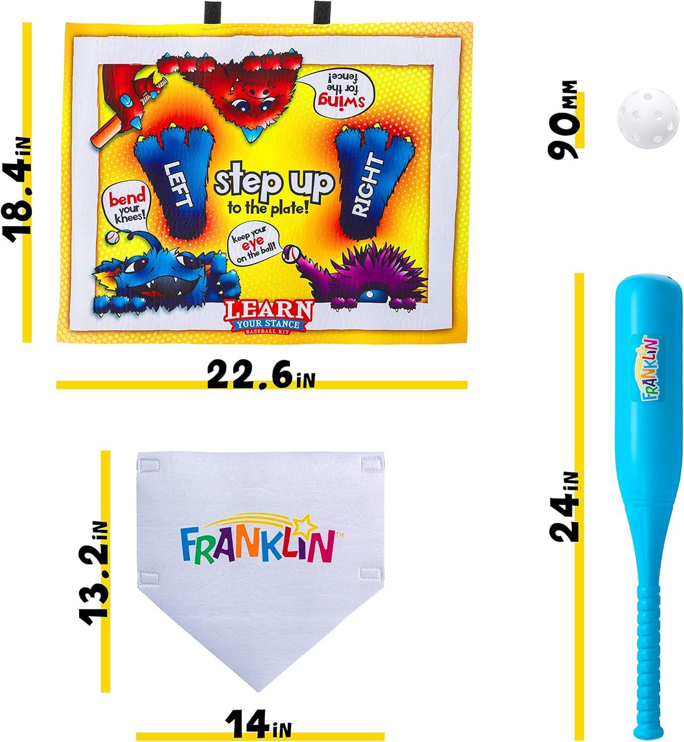 image:imageFranklin Learn Your Stance Baseball Set Perfect for Toddlers and Kids Includes Bat and Balls Improve Batting Skills Outdoor Sports Baseball