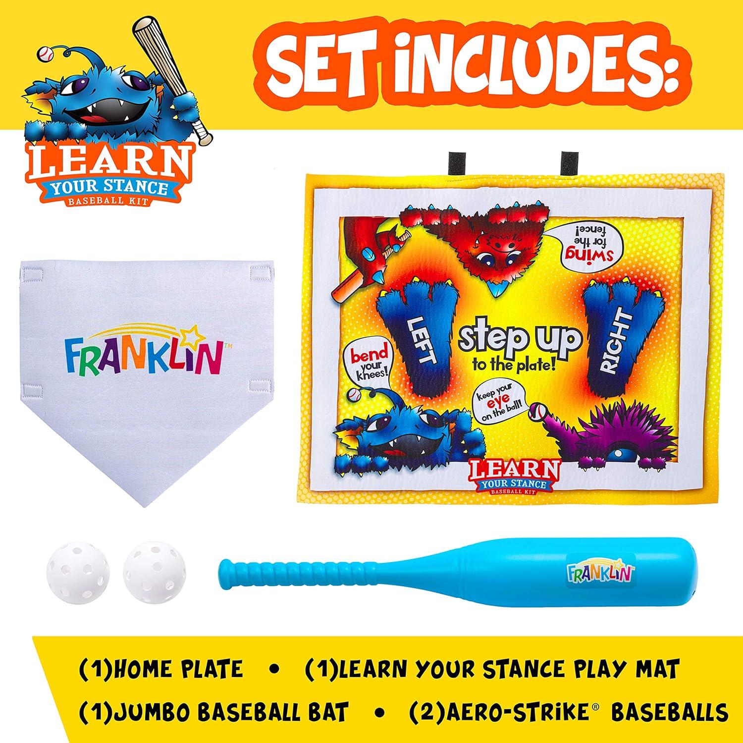image:imageFranklin Learn Your Stance Baseball Set Perfect for Toddlers and Kids Includes Bat and Balls Improve Batting Skills Outdoor Sports Baseball