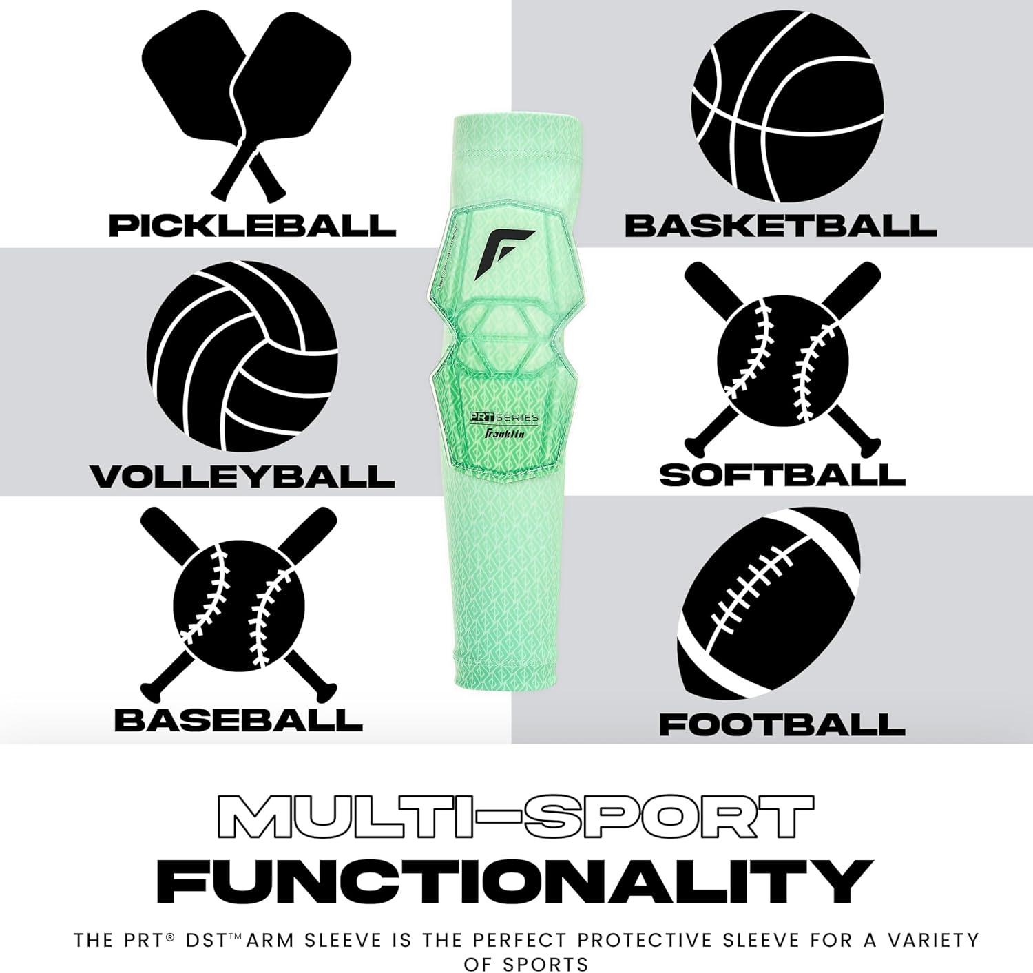 image:imageFranklin Sports Baseball Softball Protective Arm Sleeve PRT DST Series Youth Arm Elbow Shield for Batting Fielding Protective Arm Sleeve Elbow Shield Right Arm Left Arm White OSFMMint