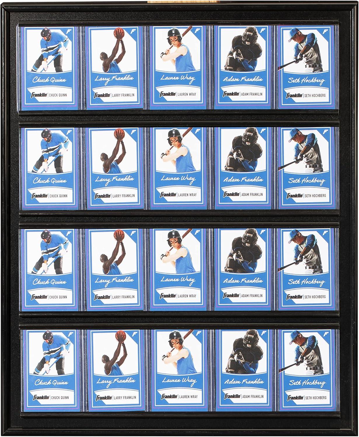 image:imageFranklin Sports Baseball Trading Card Display Frame Display Case for Sports Collector Trading Cards Wall Mounted Case 20 Top Loaders Included