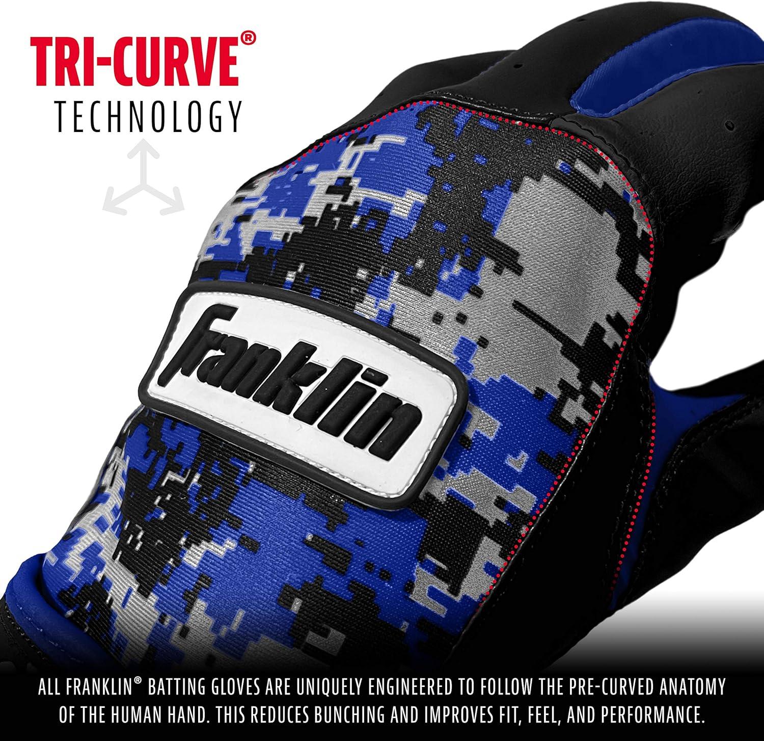 image:imageFranklin Sports MLB Adult Batting Gloves Digitek Camo Baseball Softball Premium Leather Many SizesColorsAdultGrayBlackRoyal
