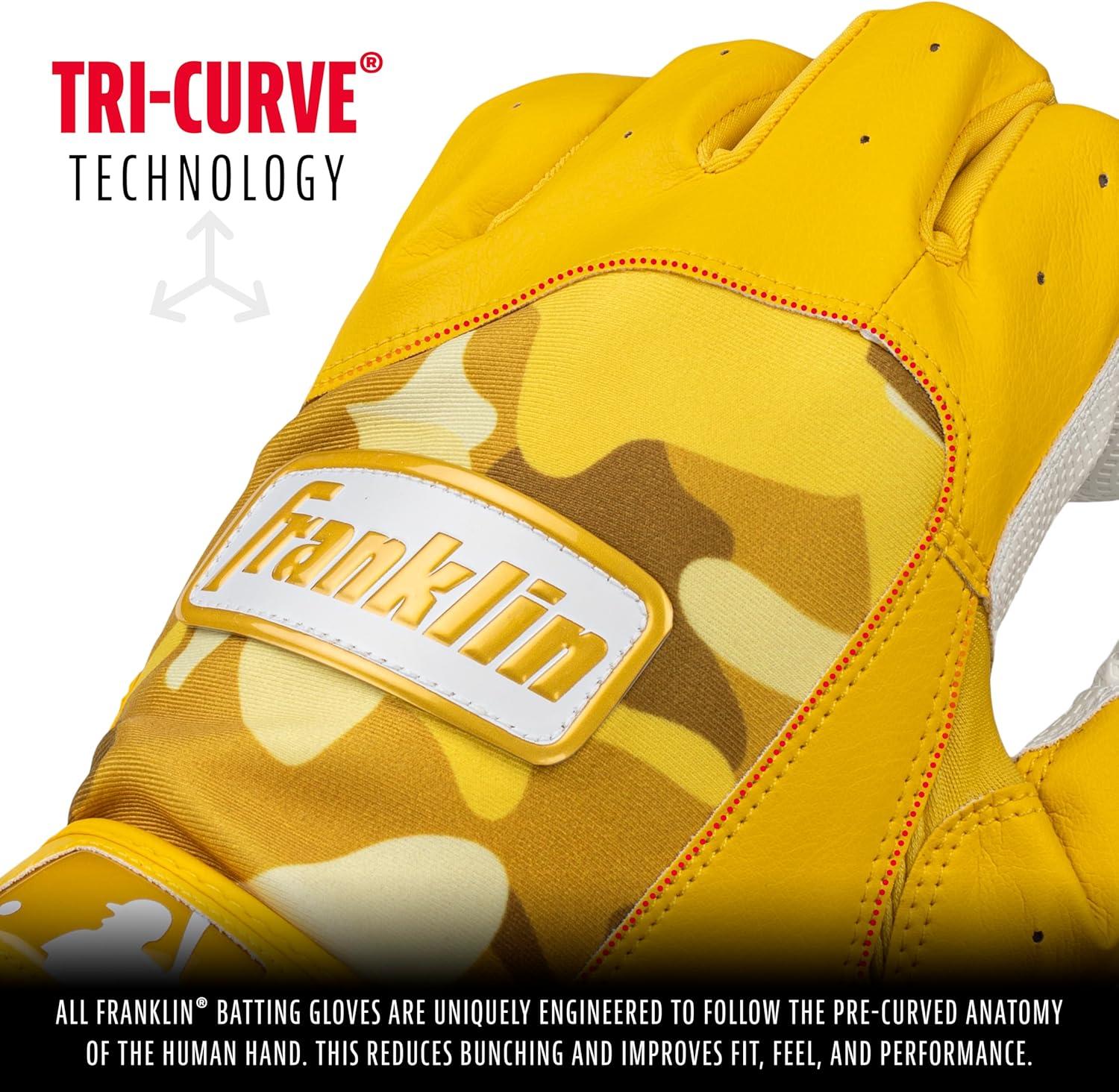 image:imageFranklin Sports MLB Adult Batting Gloves Digitek Camo Baseball Softball Premium Leather Many SizesColorsAdultWhiteYellow